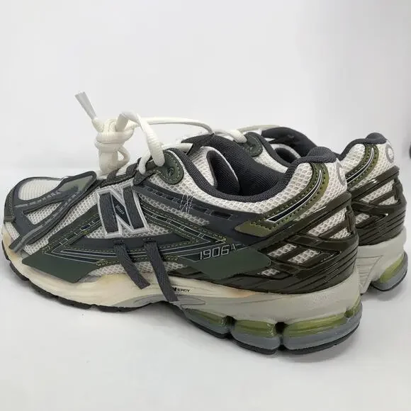 New Balance 1906A Unisex W12.5/M11 Green Mesh Lace Up Casual Sneaker - Picture 5 of 14